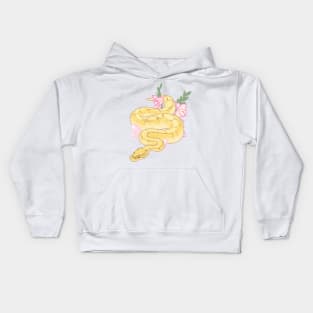 Ball Python and Gladiolus Kids Hoodie